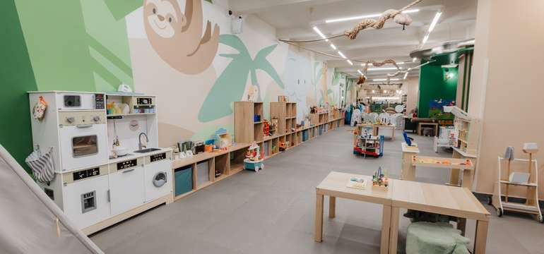 Herná zóna s montessori hračkami, LUMA park, Trenčín 