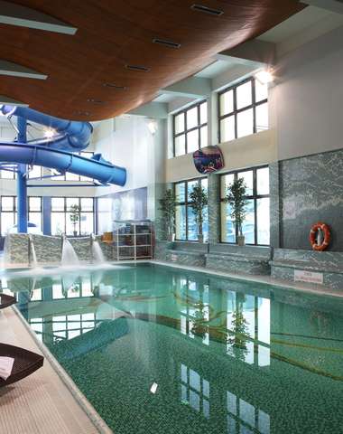 Hotel Klimek**** má vlastný aquapark s bazénom, vírivkou a toboganom