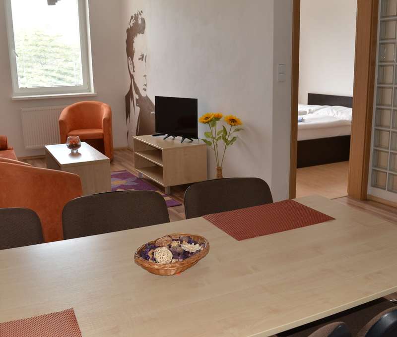 Všetky apartmány majú tiež moderne vybavenú kúpeľňu s vaňou