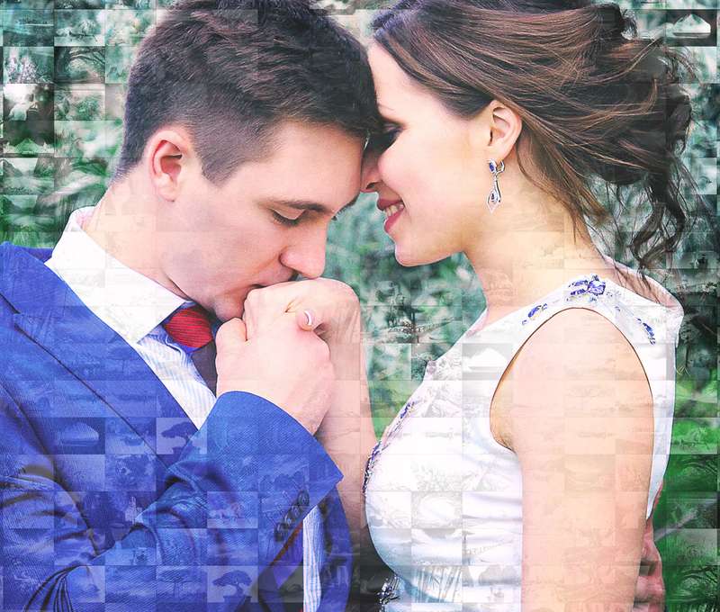 Mozaika na plátne z vlastných fotografií 