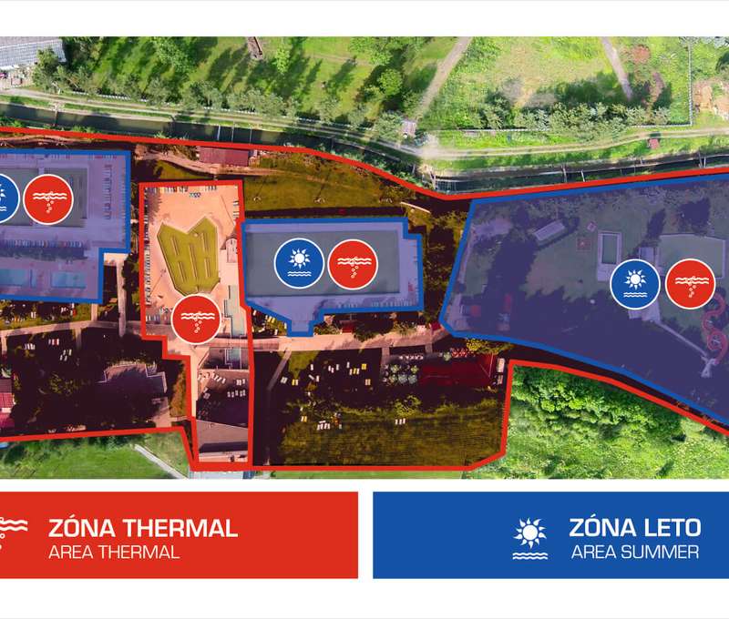 Mapa areálu Thermal Park Vrbov