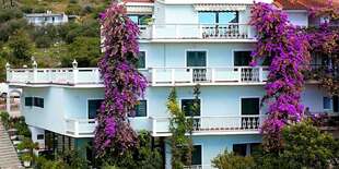 Vila Marta má krásnu spoločnú terasu s výhľadom na Podgoru a more