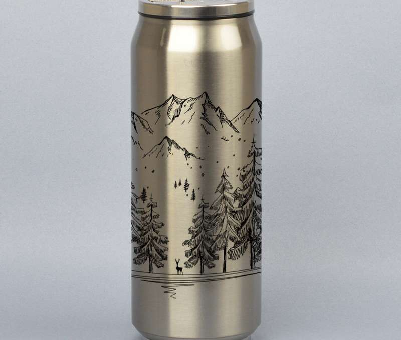 Turistická termoplechovka (500 ml) - kov, plast