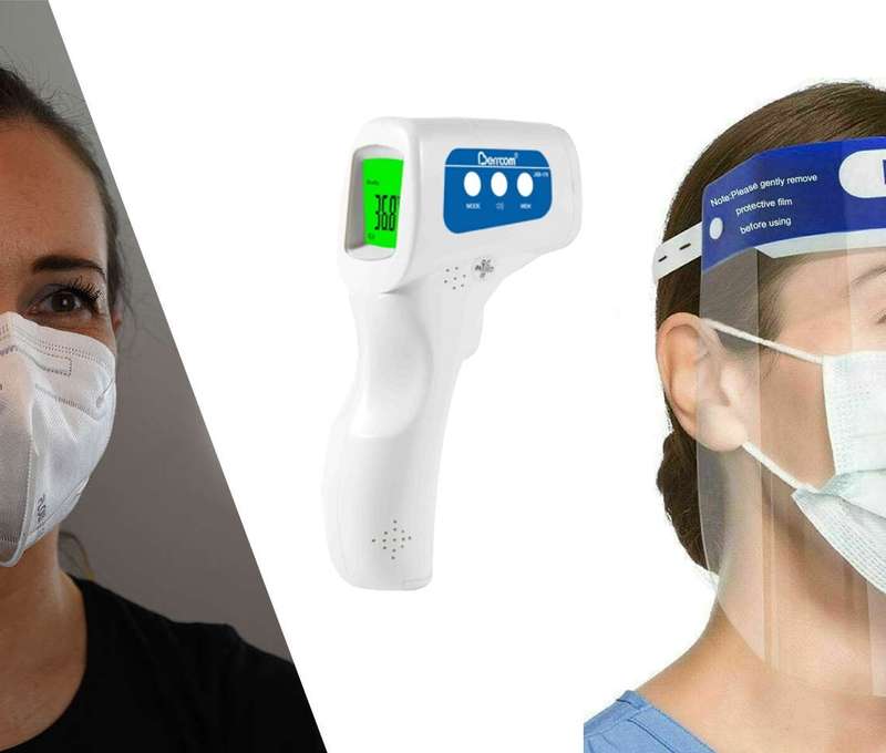 Respirátor KN95 5 ks, maska na tvár alebo teplomer