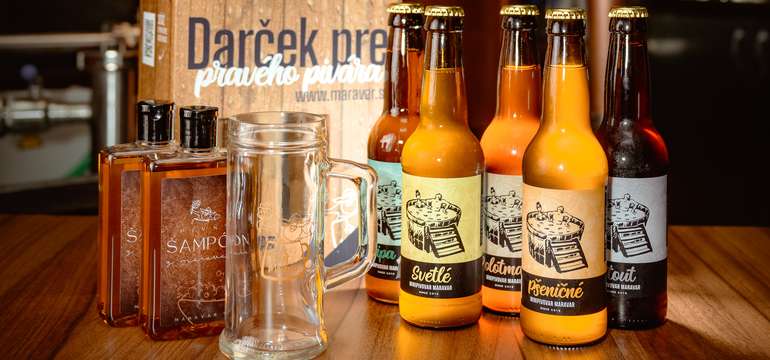 Degustačné darčekové balíčky piva s krígľom Maravar