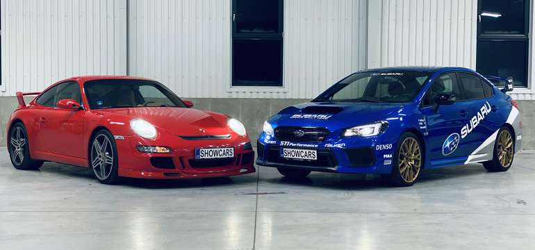 Jízda ve voze Porsche 911 Carrera GT3 (997.1) a Subaru Impreza WRX STI