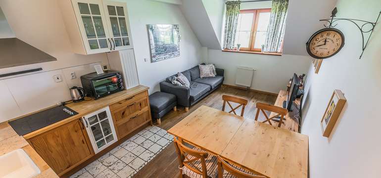 Ubytovanie  v 28 moderne zariadených, dvojlôžkových apartmánoch v 3 kategóriách