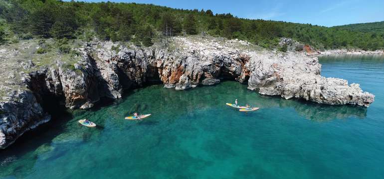 Dobrodružstvo na paddleboarde v slnečnom Chorvátsku