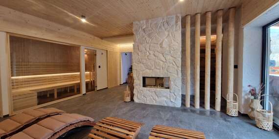 Privátne interiérové a exteriérové wellness spolu s 3-chodovou večerou pre dvoch v Kúrii na Táloch/Nízke Tatry - Brezno