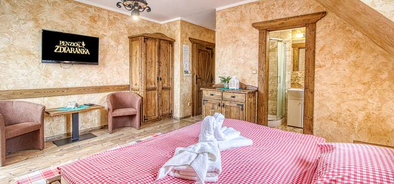 Penzion Ždiaranka, prostornější pokoj RUSTICAL (za příplatek)
