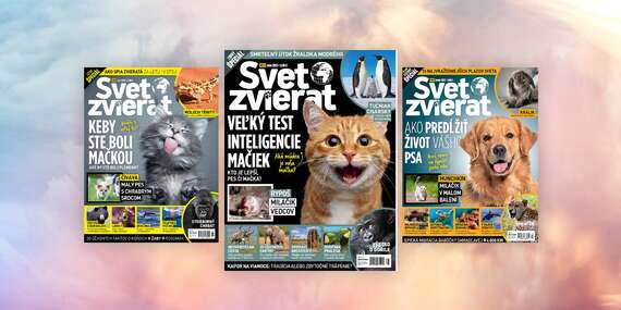 Ročné predplatné - 4 vydania časopisu Svet zvierat/Slovensko
