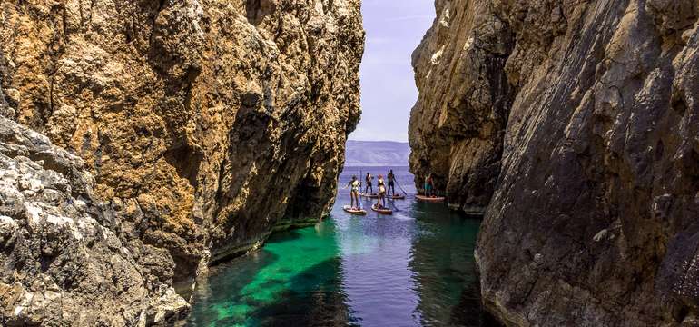 Dobrodružstvo na paddleboarde v slnečnom Chorvátsku