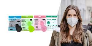 Farebné alebo biele respirátory FFP2 (KN95) bez výdychového filtra