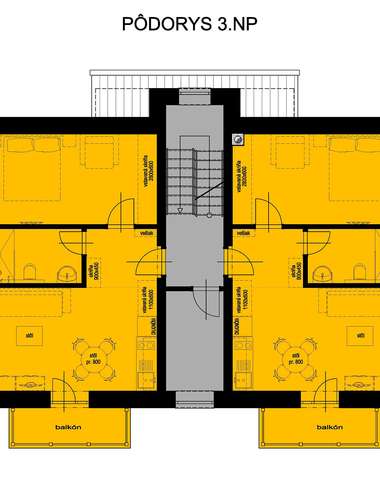 Apartmán 4,5 pôdorys