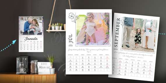 Extra veľký kalendár z vašich fotiek na rok 2026/Slovensko