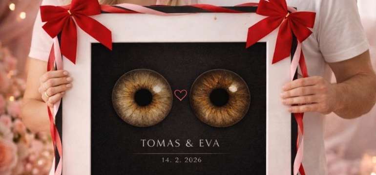 Valentínska limitovaná edícia: Obraz IRIS A4 - Láska v očiach
