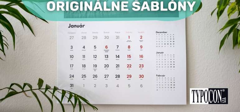 Stolové a nástenné fotokalendáre s vlastnými fotkami od Typocon