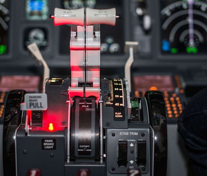 Let na simulátore Boeingu 737