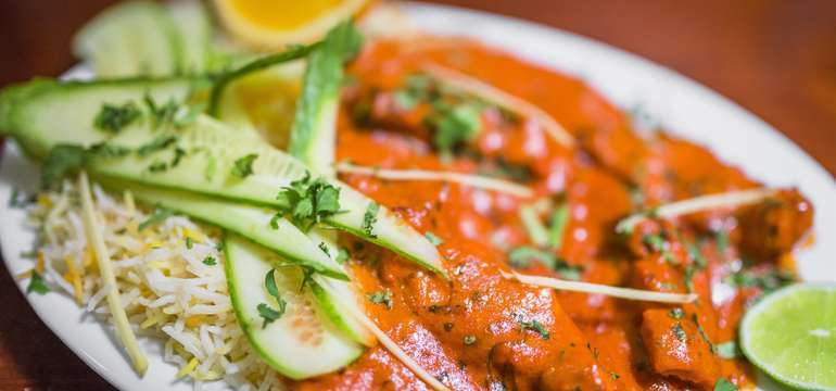 Indická kuracia tikka masala s basmati ryžou alebo butter chicken
