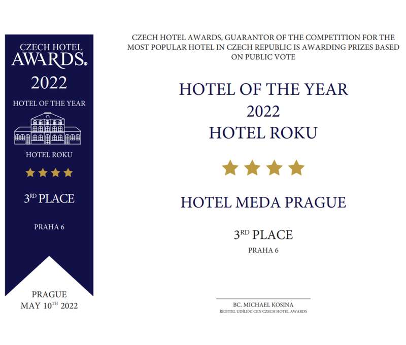 Ocenenia, ktoré hotel Meda**** získava, sú oprávnené