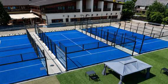 Padel na nových panoramatických kurtoch v areáli Hotela Victoria/Martin