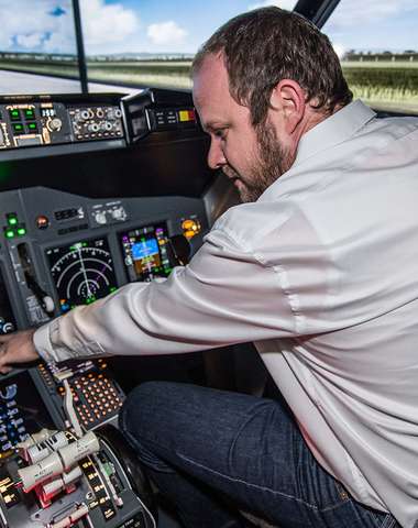 Let na simulátore Boeingu 737