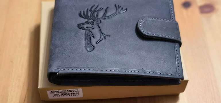 Pánska kožená peňaženka Deer Black