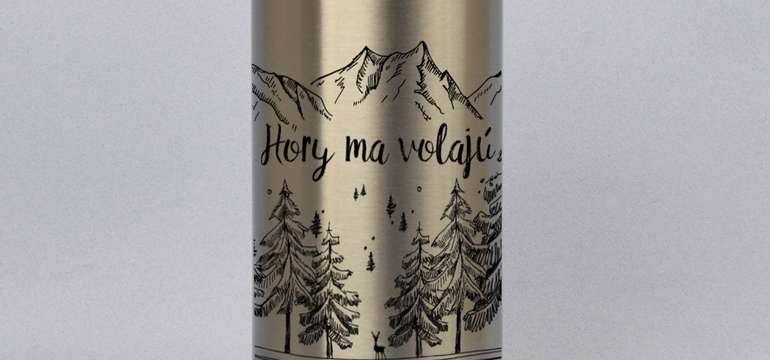 Turistická termoplechovka (500 ml) - kov, plast