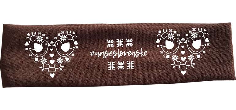  Hnedá čelenka "Naše slovenské"  - Srdce