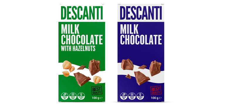 Descanti čokoláda bez pridaného cukru, 100 g 