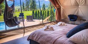 Peak Glamp s privatnou vonkajšou vírivkou a raňajkami