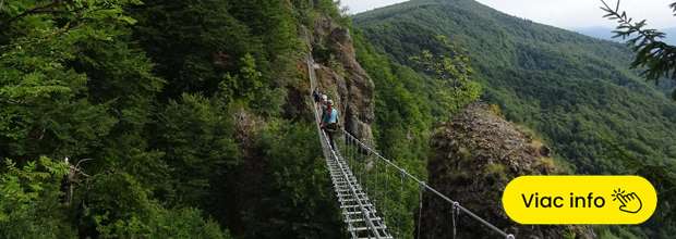 Via ferrata na Skalke v Kremnických vrchoch s najdlhším lanovým mostom