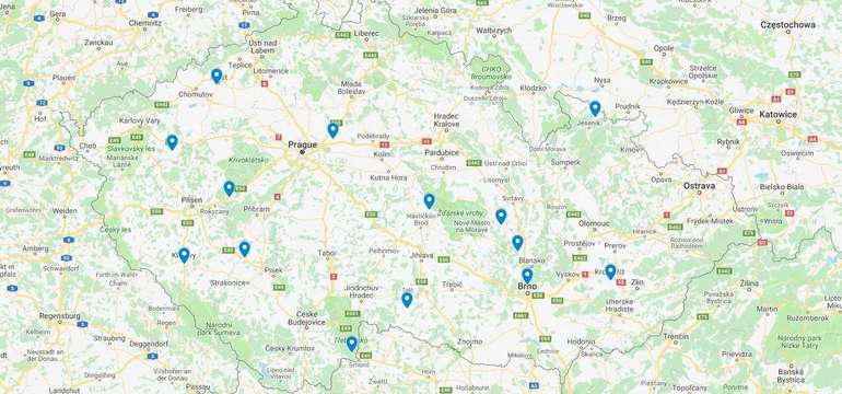 Na výběr je ze 14 poboček, takže si snadno najete tu pravou pro vás