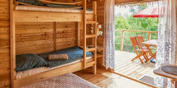 Zážitkové ubytovanie v domčeku na strome pre 2 osoby s raňajkami a možnosťou wellness/Kysuce - Čadca