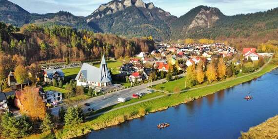 Horský chalet na brehu Dunajca priamo pod Troma Korunami s výhľadom, krbom aj terasou/Pieniny