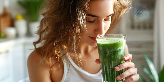 Jačmeň + chlorella + spirulina v jednom nápoji na posilnenie imunitného systému/Slovensko