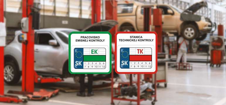 STK a EK osobného auta, nákladného vozidla alebo motocykla