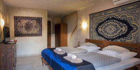 Unikátní jeskynní apartmány Sirocave nedaleko hranic s plnou penzí i romantikou do wellness/Maďarsko - Sirok