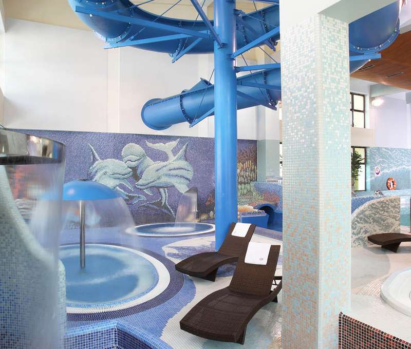 Poľský hotel Klimek**** má vlastný aquapark s bazénom, vírivkou a toboganom