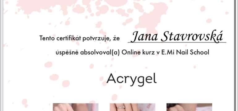 Postará sa o vás Jana Stavrovská s mnohými certifikátmi