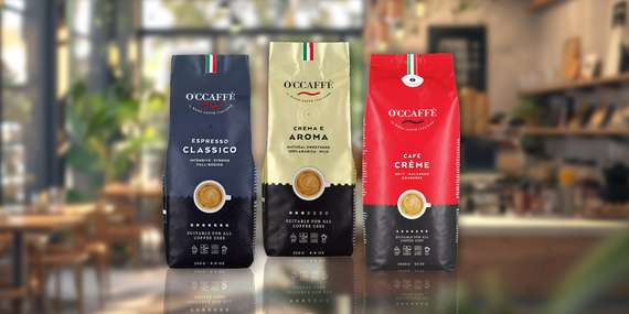 Balíčky voňavej zrnkovej talianskej kávy O'Ccaffé / Slovensko