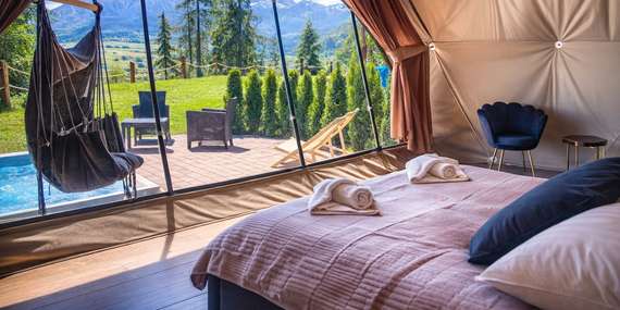 Romantický glamping s vlastní venkovní vířivkou jen kousek od Zakopaného/Polsko - Vysoké Tatry - Poronin