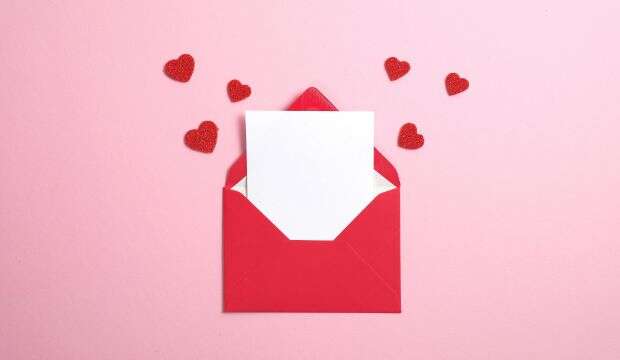 love letter valentínska pohľadnica 