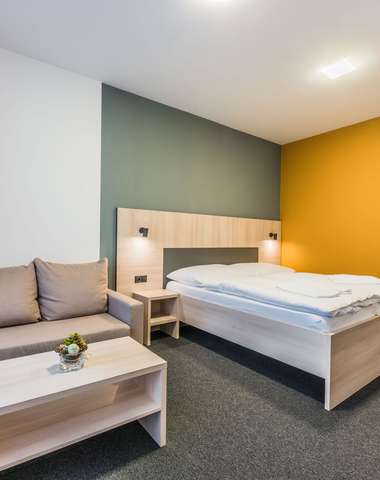 Moderne zariadené izby ponúkajú hosťom hotela Glamour**** pohodlné ubytovanie