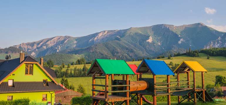 Vhodné pro děti – vlastní mini zoo, dětský koutek, venkovní hřiště, skluzavka, trampolíny