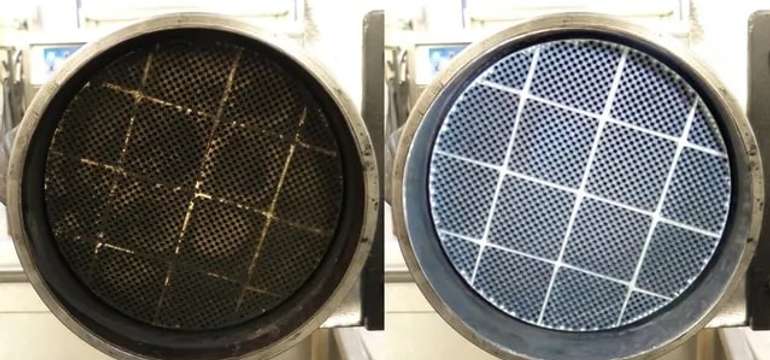 Filter pred čistením a po čistení