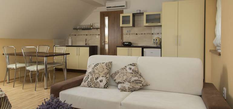 Priestranný Hnedý apartmán s oddelenou spálňou a obývačkou
