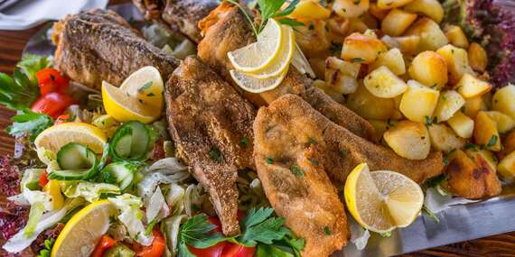 Misa plná rýb v Oáze pri Draždiaku pre 2 až 3 osoby/Bratislava – Petržalka