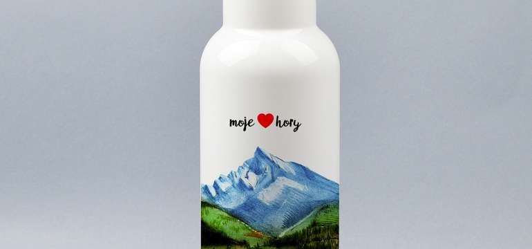 Turistická termoplechovka (500 ml) - kov, bambus