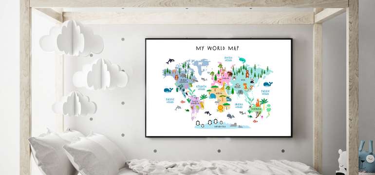 Zvieracia svetová mapa (séria 2 plagátov 50 x 70 cm)